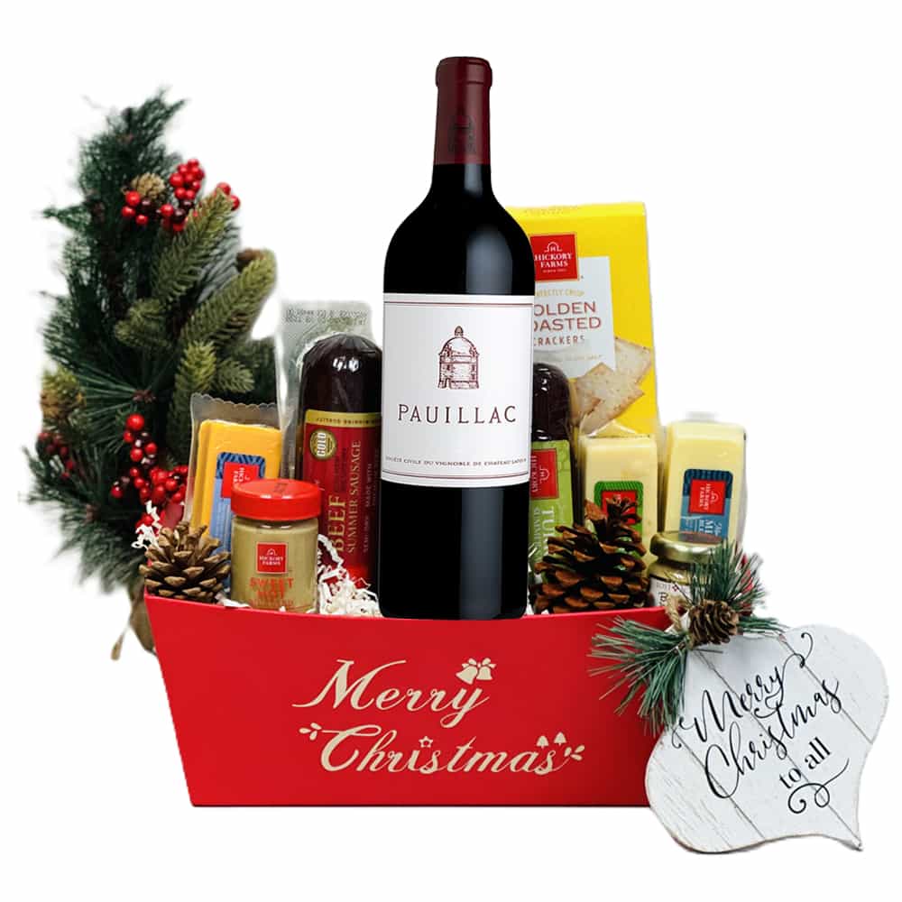 Merry Christmas Le Pauillac de Chateau Latour Wine Basket