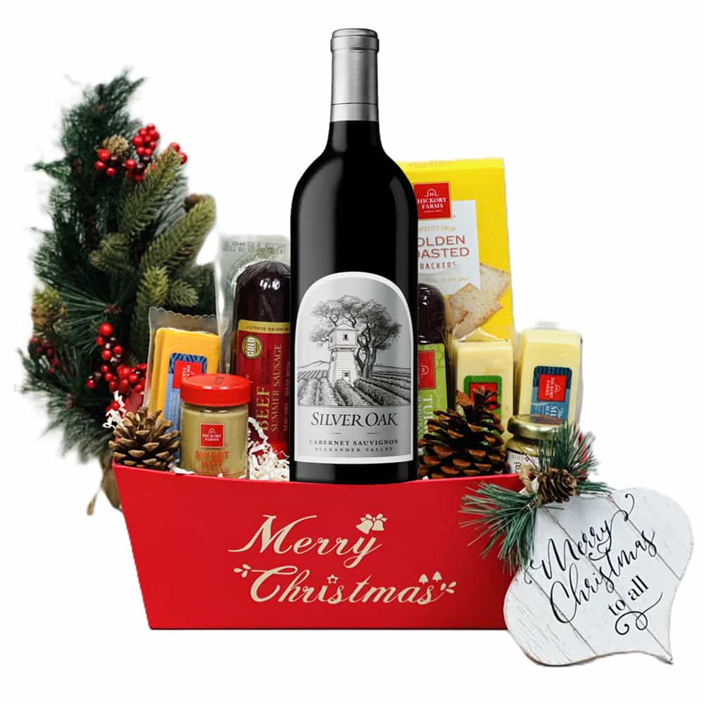 Merry Christmas Silver Oak Alexander Valley Wine Basket
