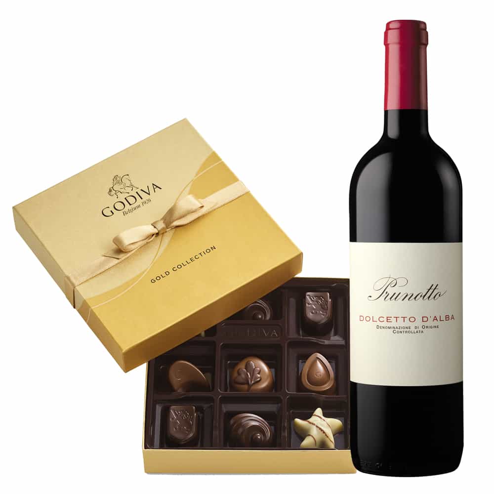 Prunotto And Godiva 9pc Chocolate Gift Box
