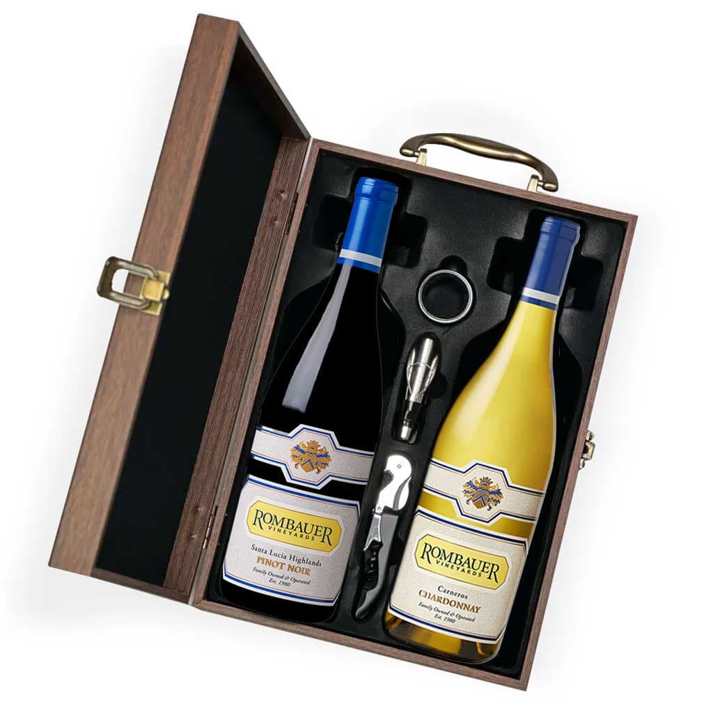 Rombauer Vineyards Duo Wine in Wooden Box Gift