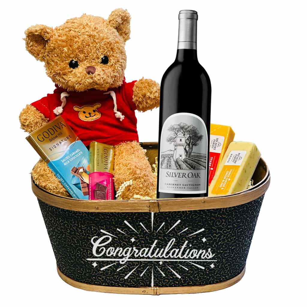 Silver Oak Cabernet Congratulations Wine Basket