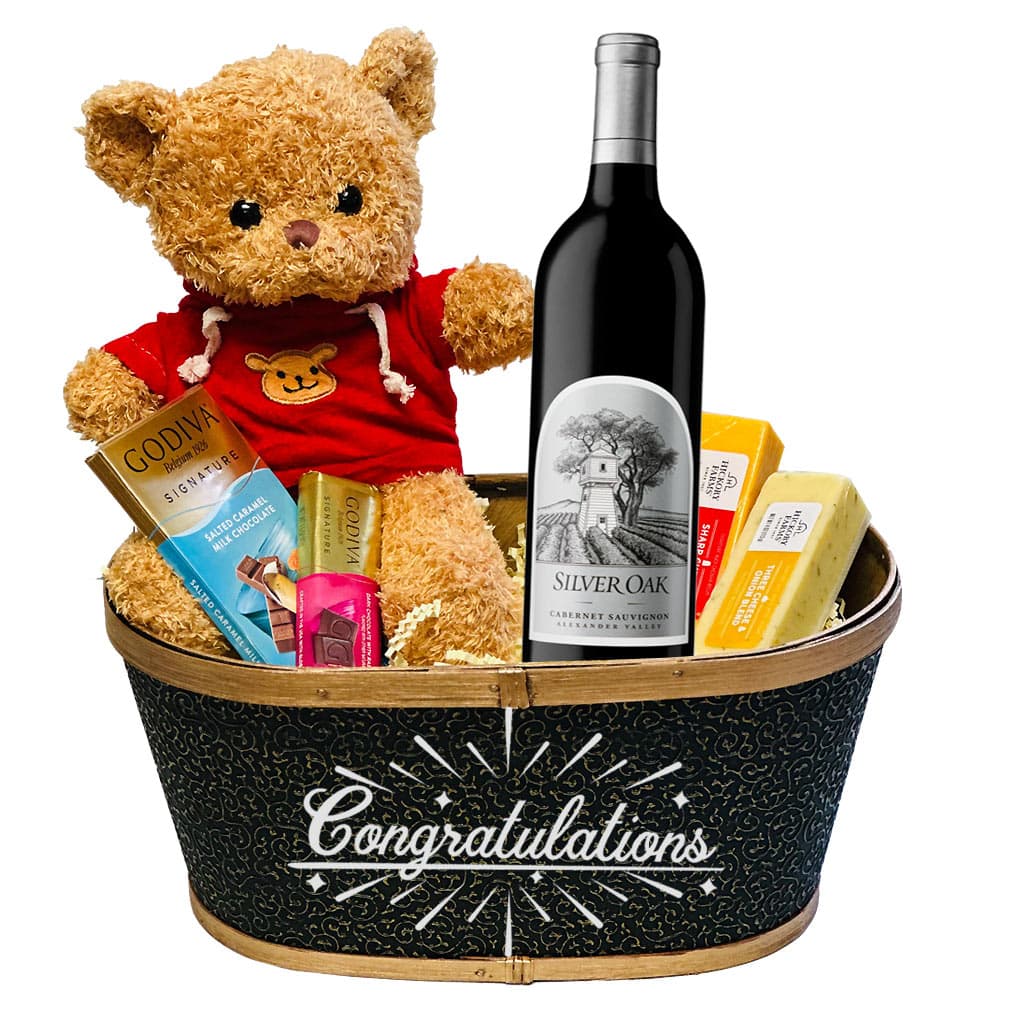 Silver Oak Cabernet Congratulations Wine Basket