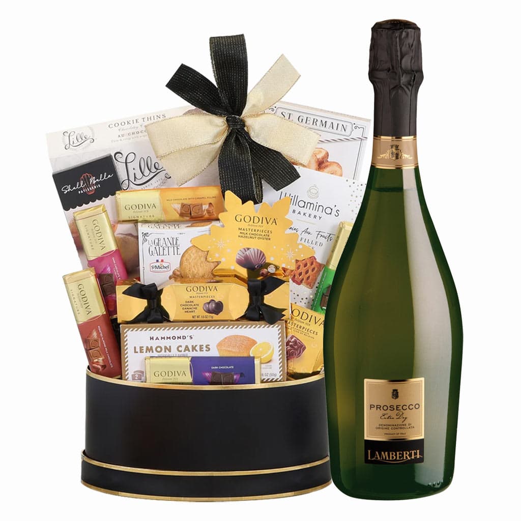 Lamberti Prosecco And Golden Gift Basket