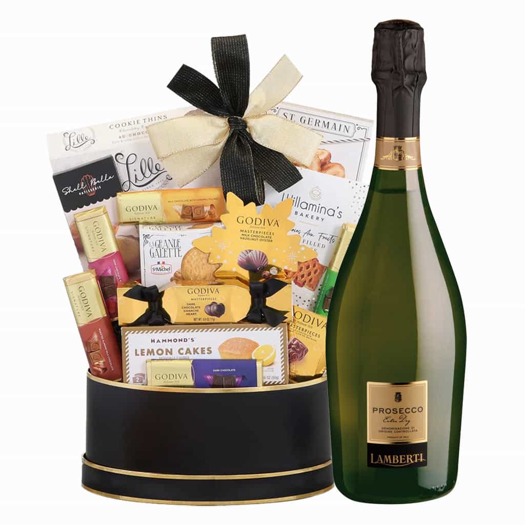Lamberti Prosecco And Golden Gift Basket