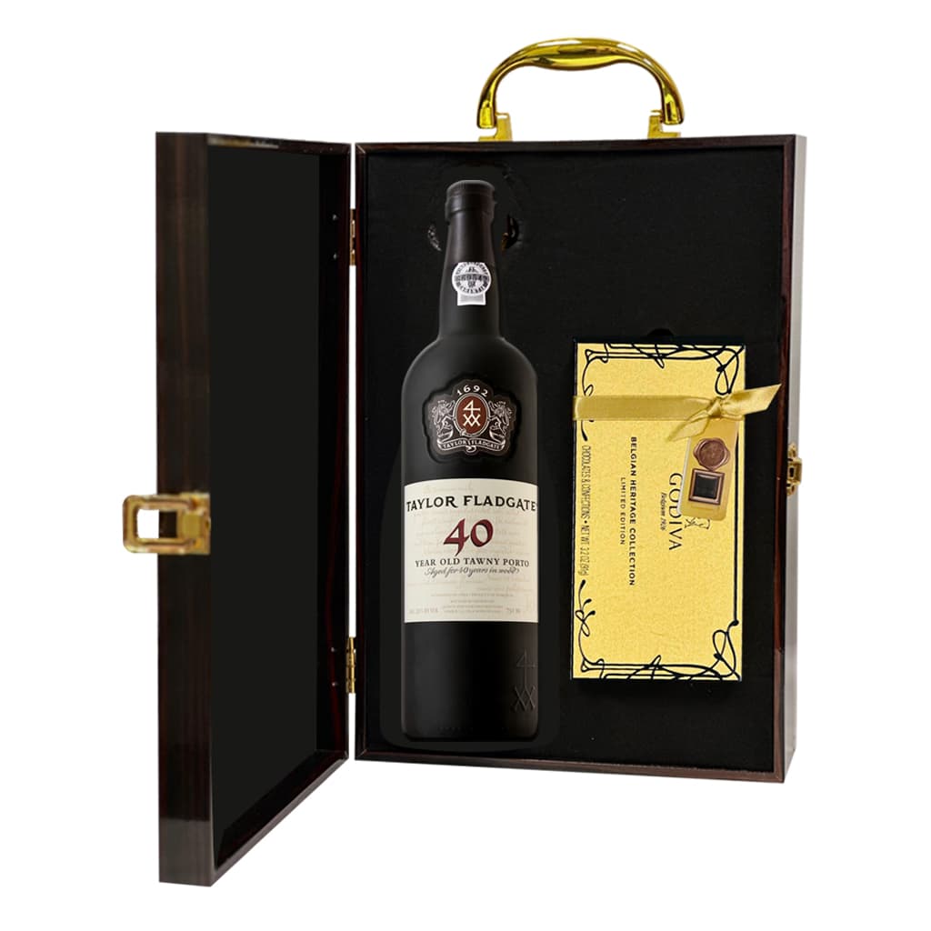 Taylor Fladgate 40 Year Old Tawny Wine And Godiva Gift Set Taylor Fladgate 40 Year Old Tawny Wine And Godiva Gift Set