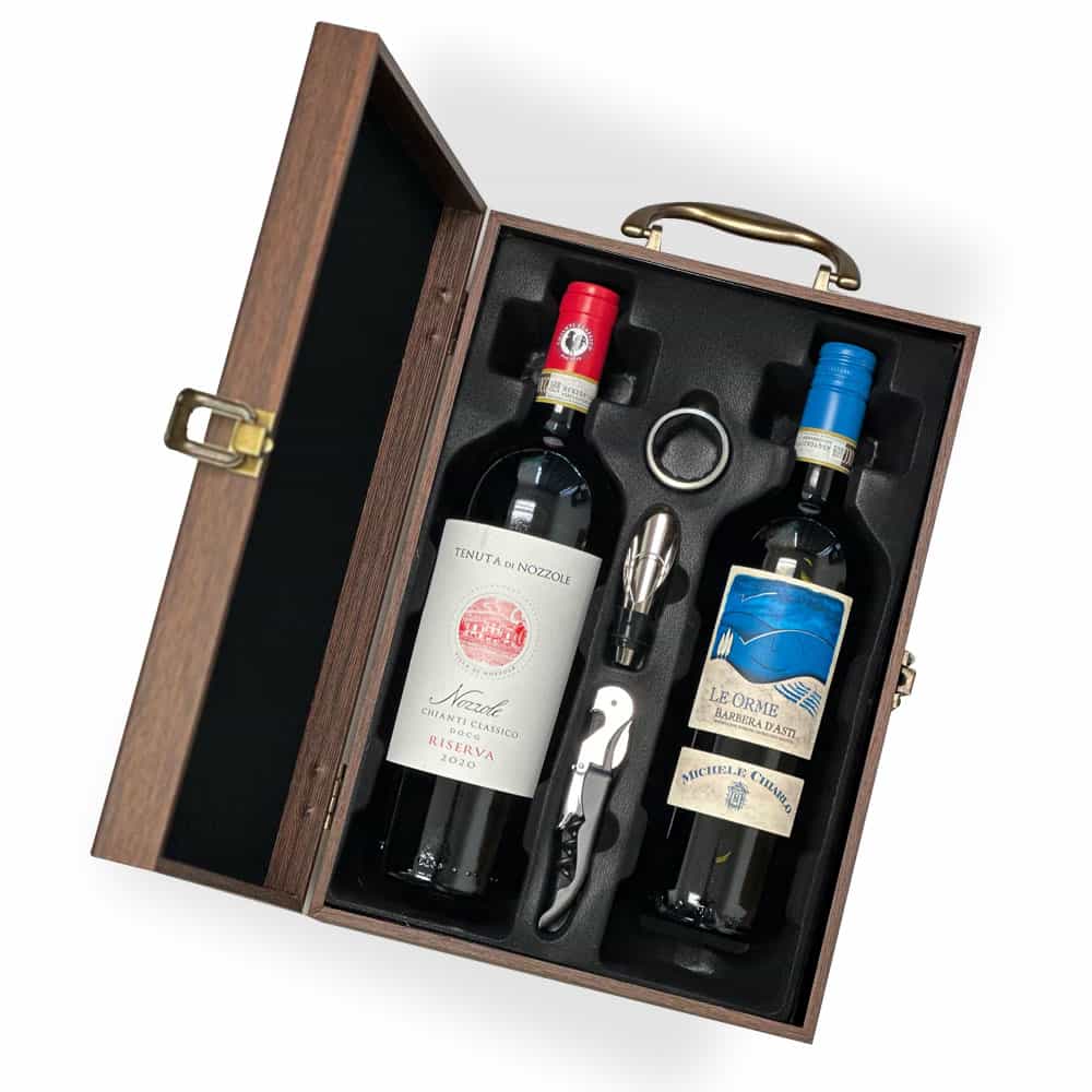 Two Bottles Italian Red Wine Gift Set