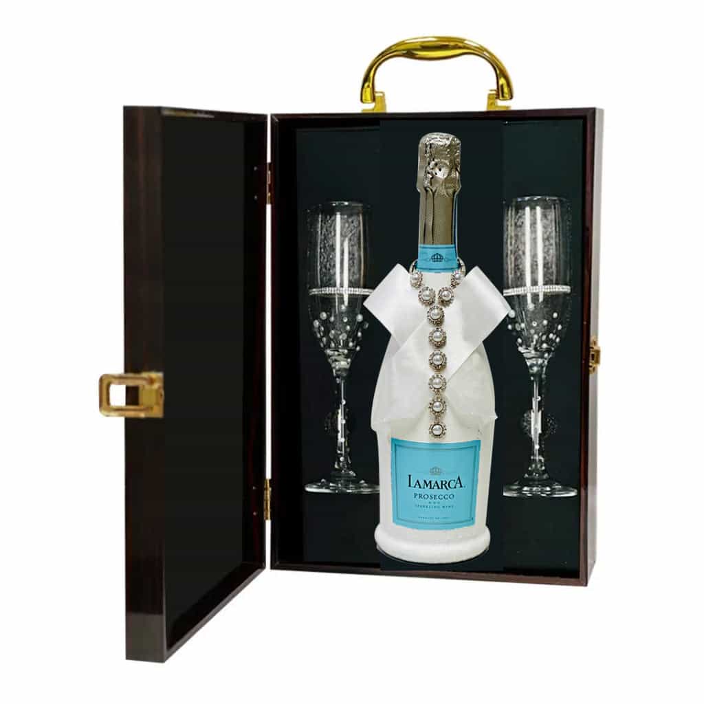 Pearl Design Sparkling Wine And Flutes Set