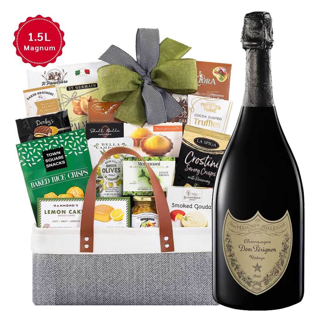 Dom Perignon Gourmet Delight Gift Basket with 1.5L bottle of Champagne