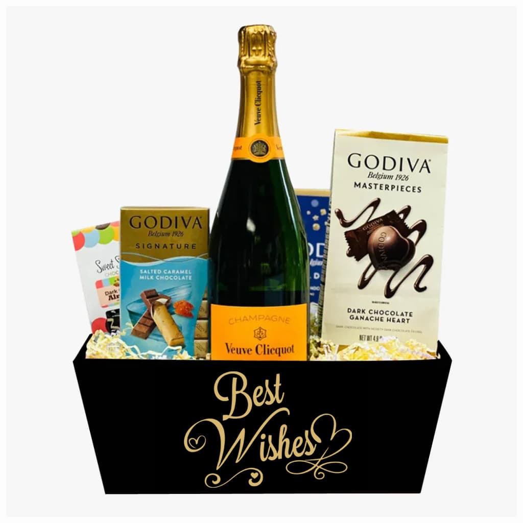 Gift Basket with Veuve Clicquot Champagne