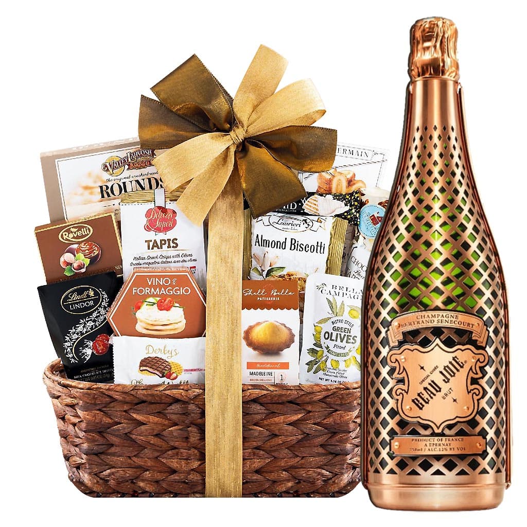 Beau Joie Champagne & Bon Appetit Gourmet Gift Basket
