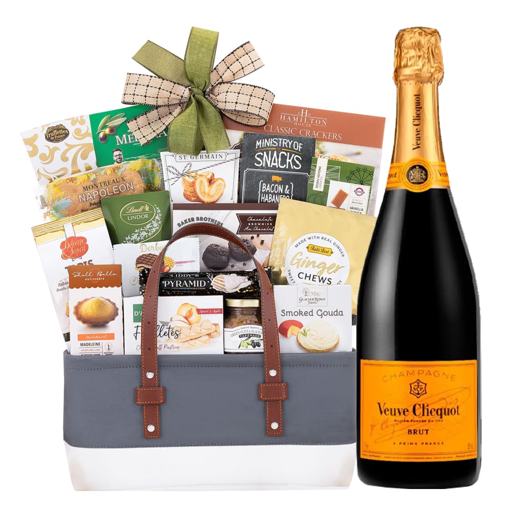 Connoisseur Veuve Clicquot Champagne Gift Basket