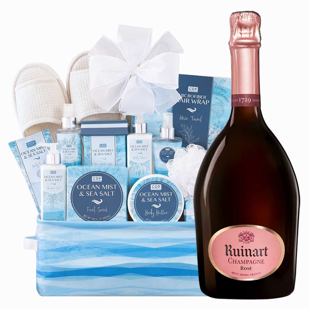 Ruinart Rosé Champagne And Spa Gift Basket