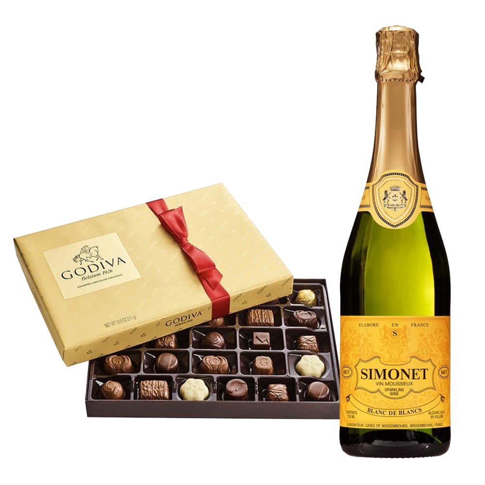 Simonet Blanc De Blancs Brut Sparkling Wine Gift Set