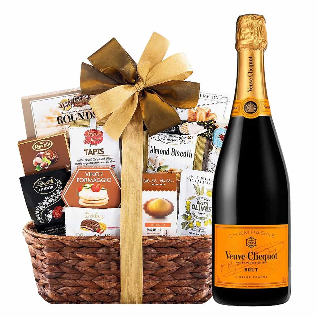 Bon Appetit Gourmet Gift Basket & Veuve Clicquot Champagne