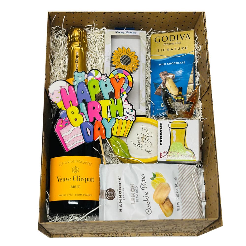 Birthday Gift Set with Veuve Clicquot Champagne