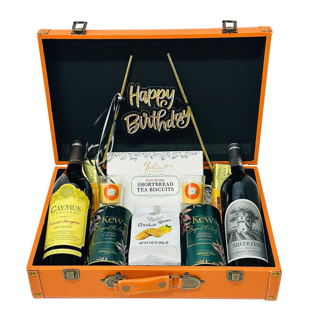 Caymus Napa & Silver Oak Alexander Valley Birthday Wine Gift Box