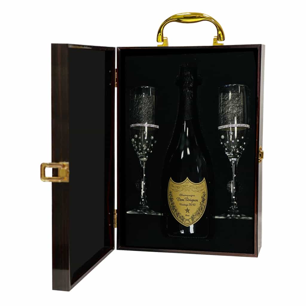 Dom Perignon Champagne And Crystal Glasses Gift Set