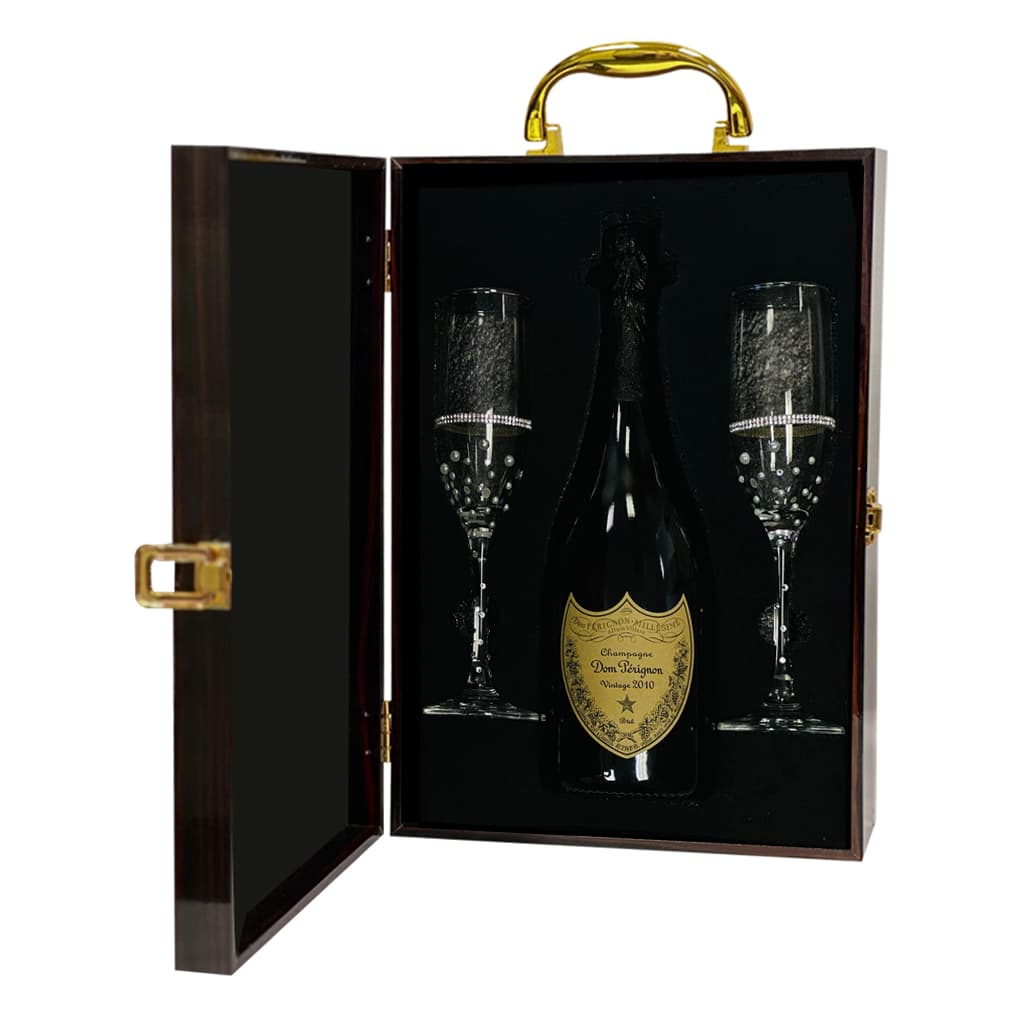 Dom Perignon Champagne And Crystal Glasses Gift Set