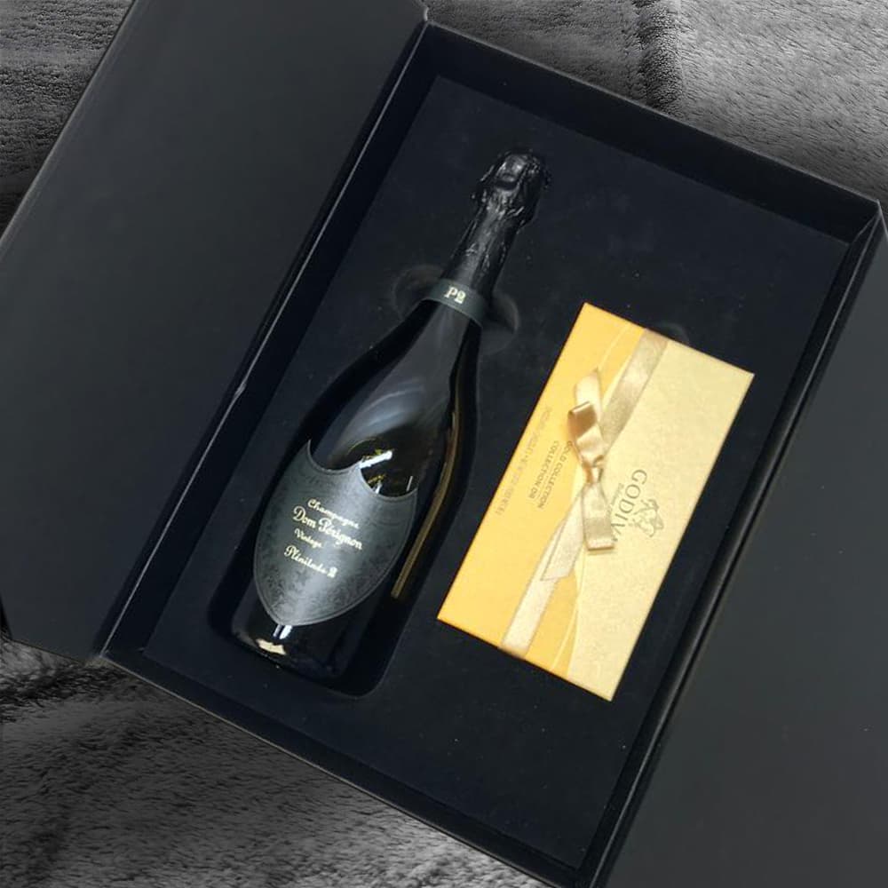 Dom Perignon Plenitude 2(P2) With Godiva 8 Pc Chocolates Box