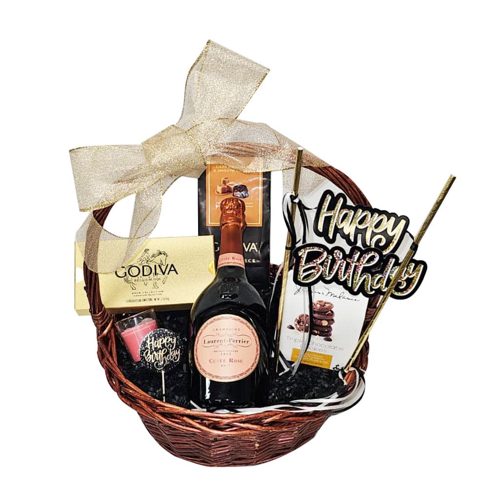 Laurent Perrier Cuvee Rose Birthday Champagne Gift Set