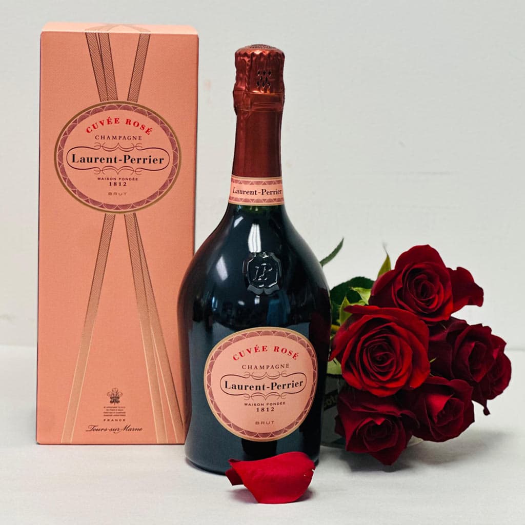 Laurent Perrier Cuvee Rosé Champagne And Flowers Gift