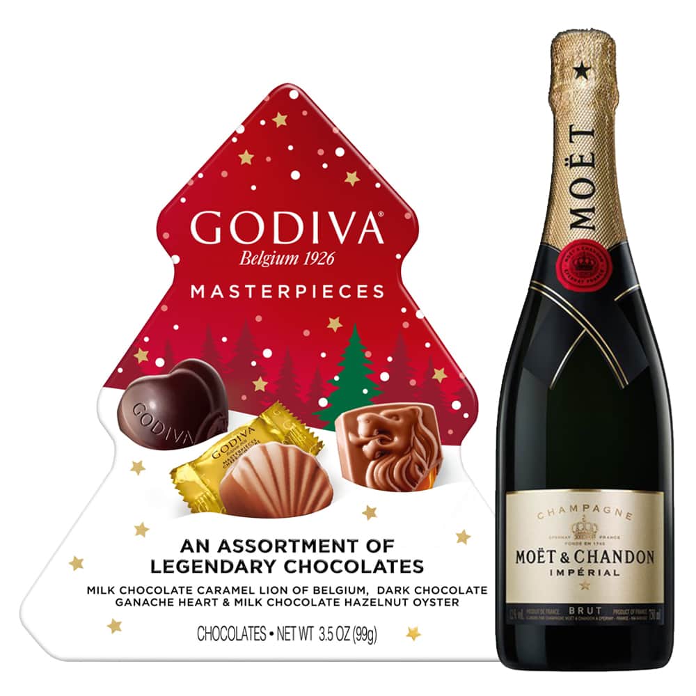 Moët & Chandon Brut Impérial Champagne And Godiva Chocolates Set