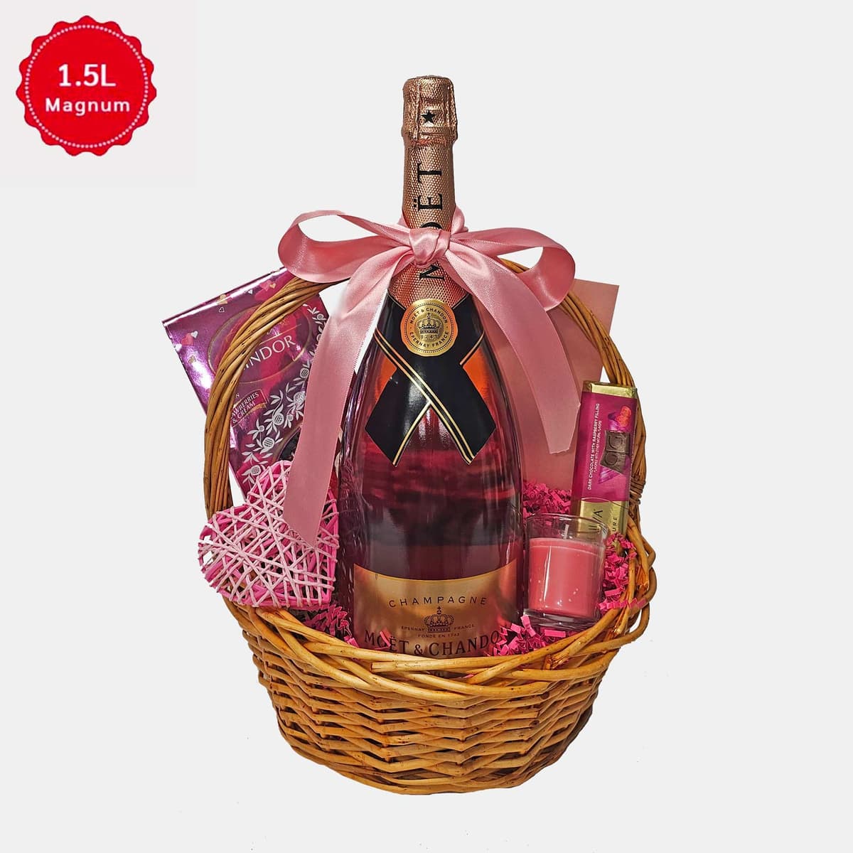 Moet & Chandon Magnum Rose Celebration Gift Basket