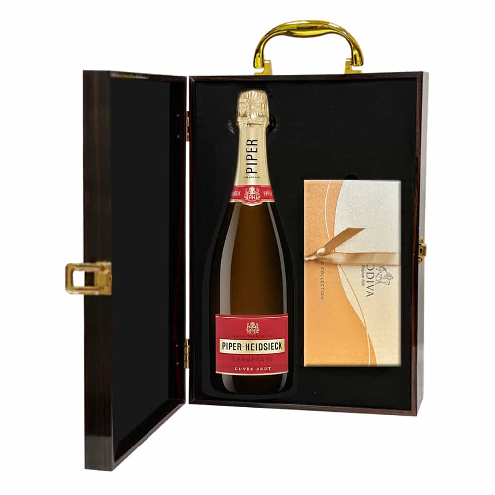 Piper Heidsieck Champagne And 8pc Godiva Truffle Gift Set