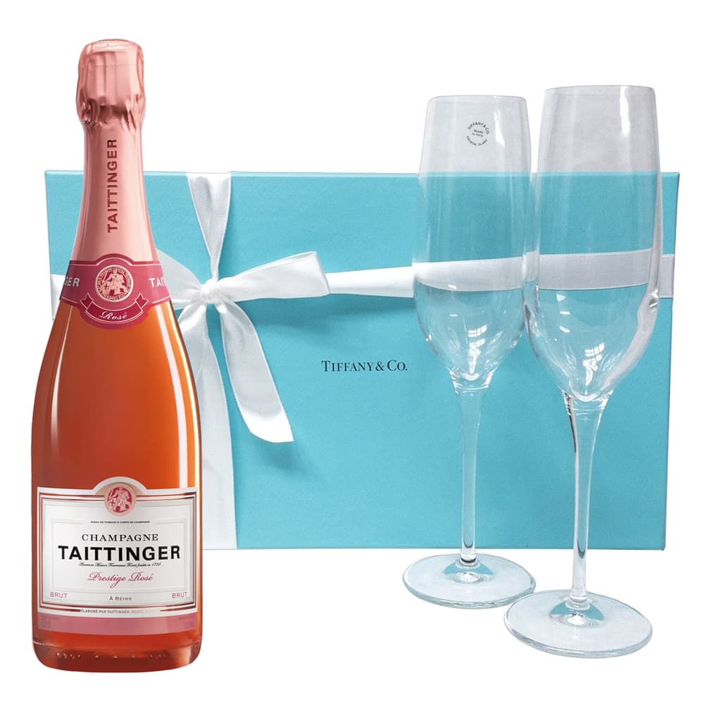 Taittinger Prestige Rose And Tiffany & Co. Flute Gift Set