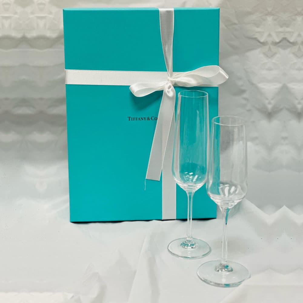 Moët & Chandon Nectar Imperial Rosé, Tiffany Flutes & Godiva Chocolate Gift Set