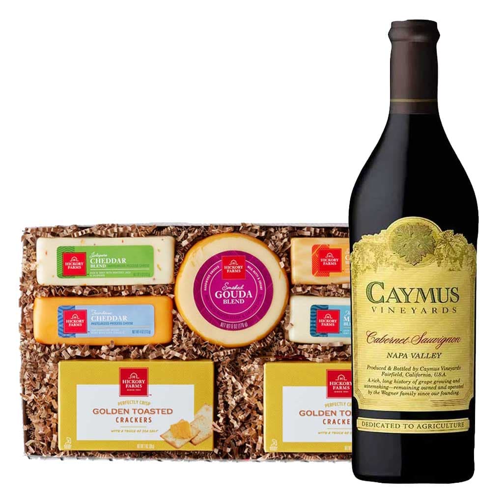 Caymus Cabernet Sauvignon Wine And Cheese Gift Box