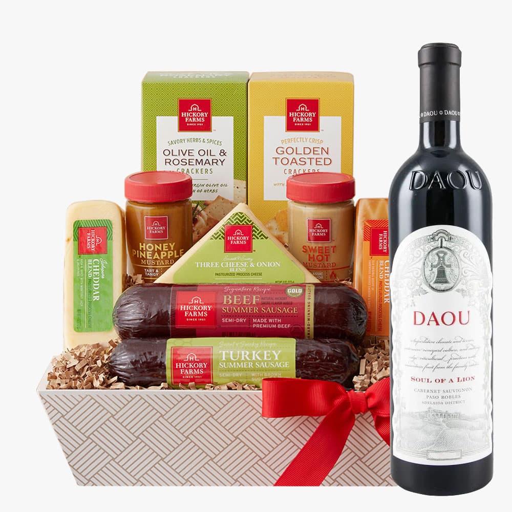 DAOU Soul of a Lion Wine & Cheese Gift Basket