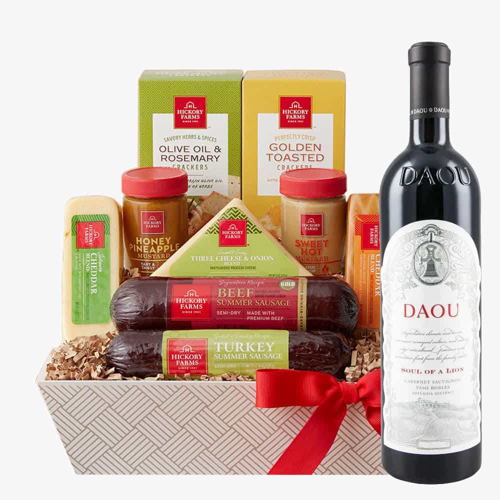 DAOU Soul of a Lion Wine & Cheese Gift Basket