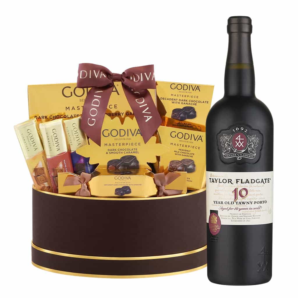 Taylor Fladgate 10 Year Old Tawny Port Wine Gift Basket