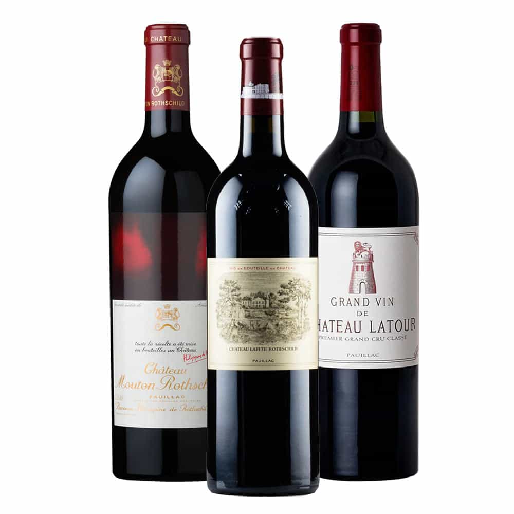 Pauillac First Growth Bordeaux Wine Trio Set
