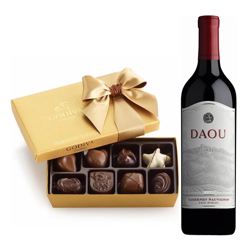 Daou Cabernet Sauvignon Paso Robles Wine And Godiva 8 Pc Gift Box