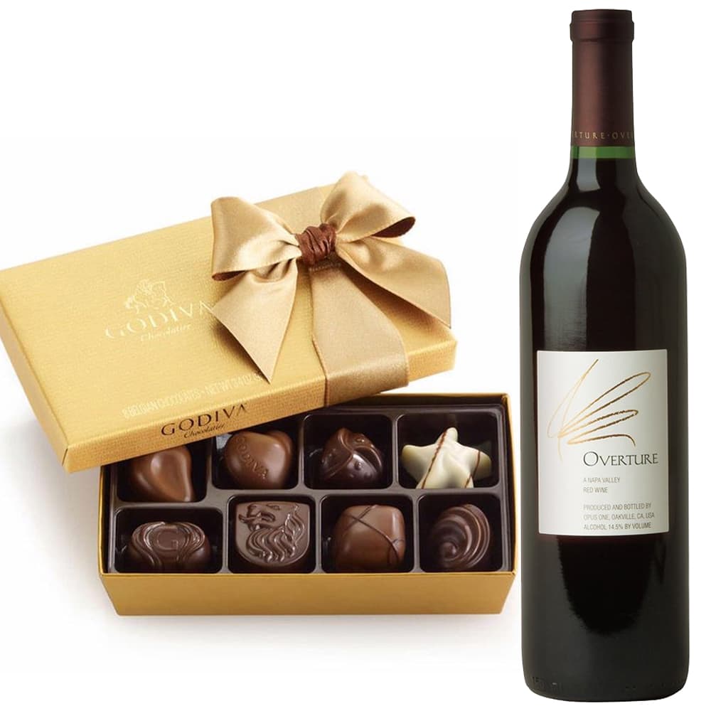 Opus One 'Overture' And Godiva 8 Pc Chocolates Box
