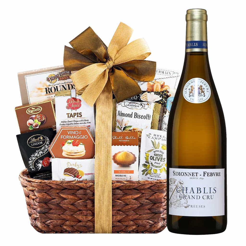 Simonnet Febvre Chablis Grand Cru with Bon Appetit Gift Basket