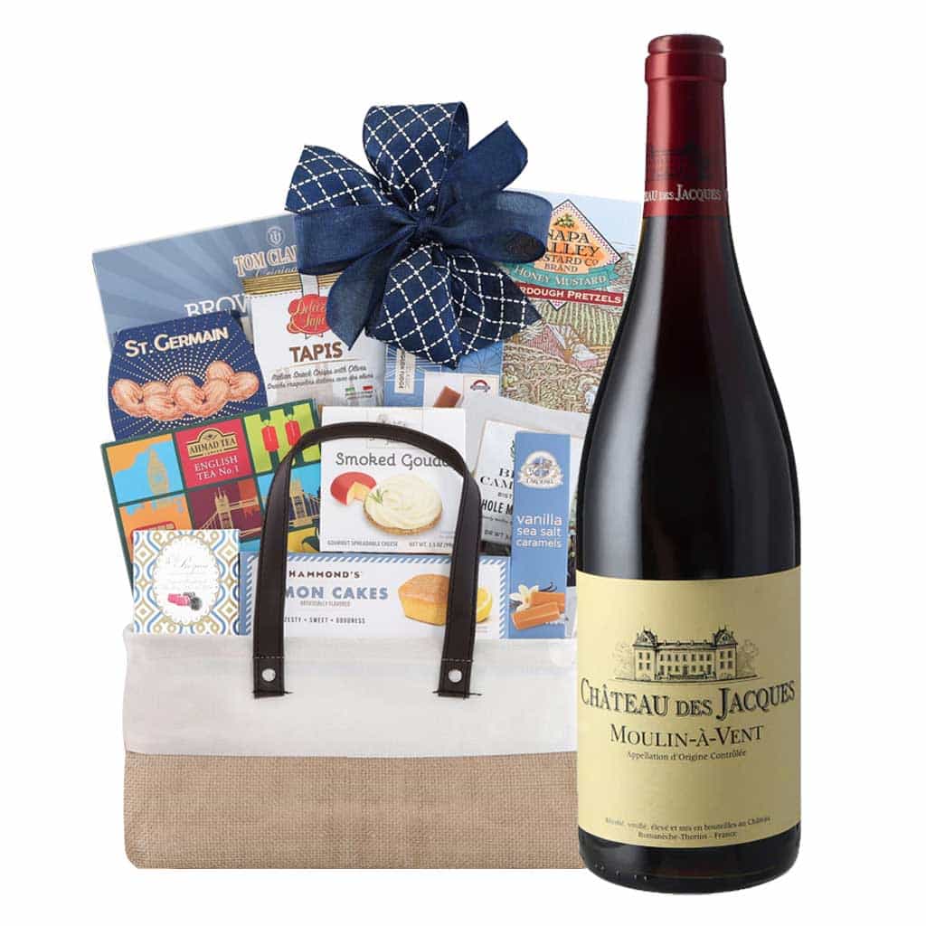 Louis Jadot Chateau des Jacques Moulin-a-Vent Wine And Gourmet Gift Basket