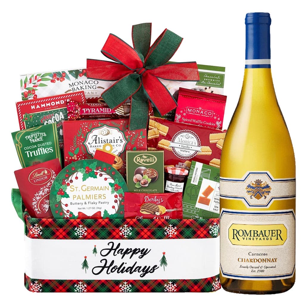 Holiday Season's Special Rombauer Carneros Chardonnay Wine Gift Basket