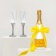 Veuve Clicquot Champagne And Crystal-Adorned Wedding Toast Flutes Gift Set