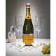 Veuve Clicquot Champagne And Flutes Adorned with Pearls & Crystals