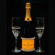 Crystal Design Sparkling Wine And Flutes Gift Set