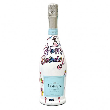 Hand-Painted La Marca Prosecco Birthday Edition - 750 ML Hand-Painted La Marca Prosecco Birthday Edition - 750 ML