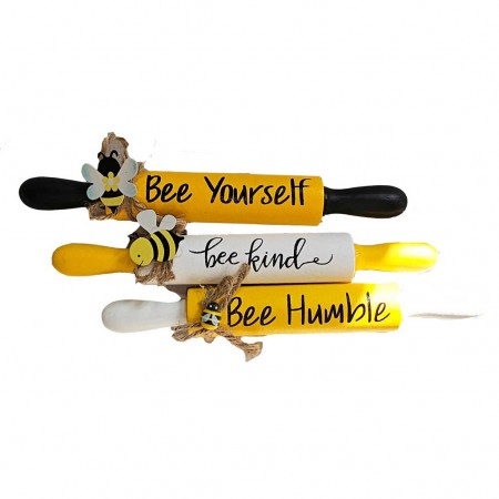 3 Pieces Bee-themed Rolling Pin Accessory