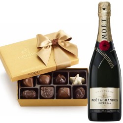 Moët & Chandon Impérial Brut Champagne and Godiva 8 Pc Gift