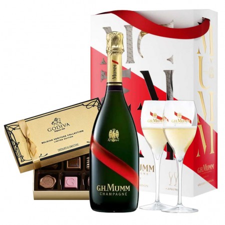 G.H. Mumm Gift Set + Godiva 8 PC 