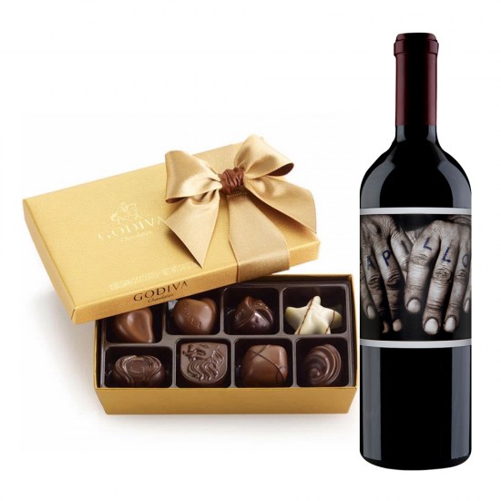 Orin swift papillon red blend with Godiva 8 PC Orin swift papillon red blend with Godiva 8 PC