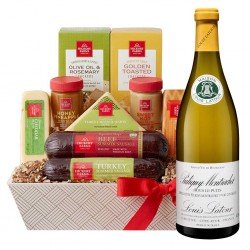 Louis Latour Puligny Montrachet Sous Le Puits and Cheese Gift Basket