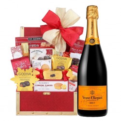 Veuve Clicquot Brut Champagne And Golden Gift Basket